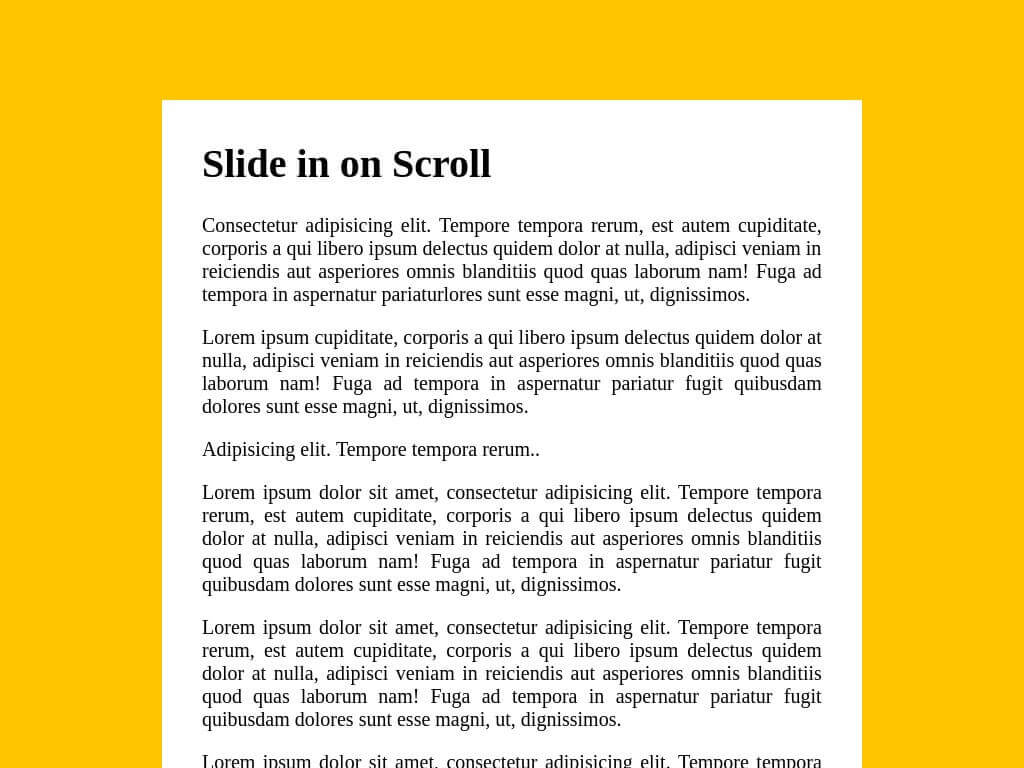 Images Slide in on Scroll