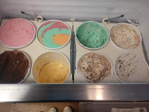 Ice Cream Options at Winters Family Restaurant